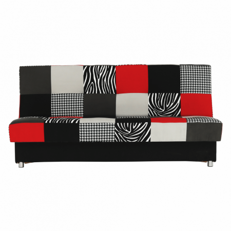 Canapea, textil roşu/gri/negru, ALABAMA [13]
