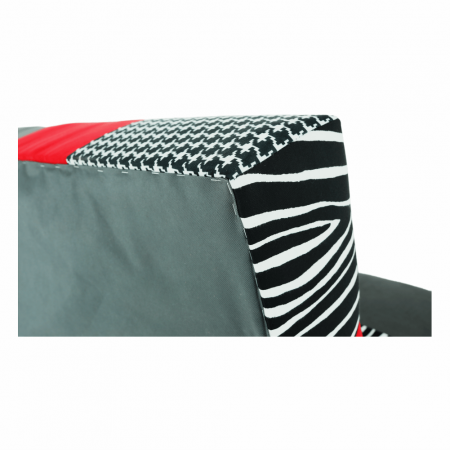 Canapea, textil roşu/gri/negru, ALABAMA [10]