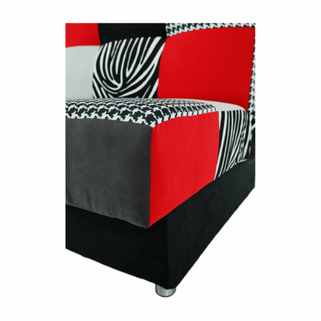 Canapea, textil roşu/gri/negru, ALABAMA [6]
