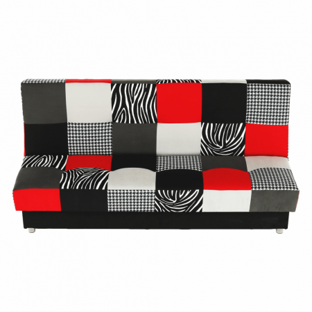 Canapea, textil roşu/gri/negru, ALABAMA [11]
