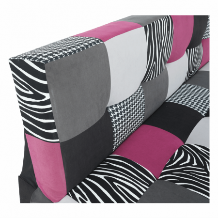 Canapea, textil roz/gri/neagră, ALABAMA [3]
