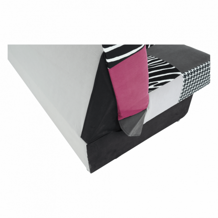 Canapea, textil roz/gri/neagră, ALABAMA [16]