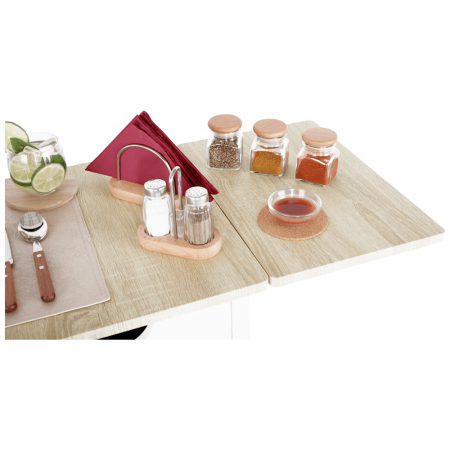 Cărucior de servire, alb / natural, PASSAT [18]