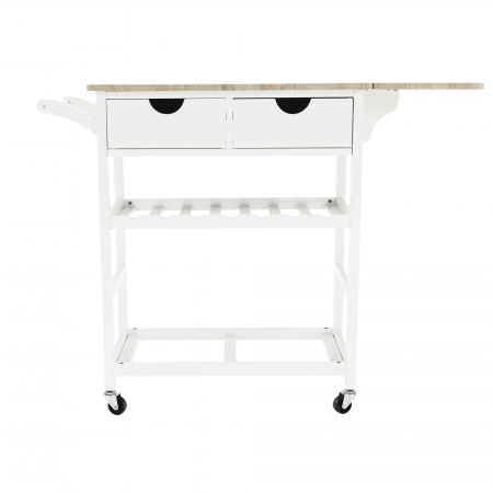 Cărucior de servire, alb / natural, PASSAT [9]