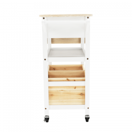 Cărucior de servire, alb / natural, PASSAT [10]