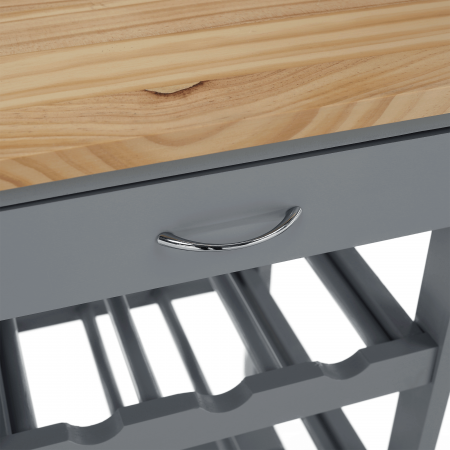 Cărucior de servire, gri/ natural, BARABE [13]