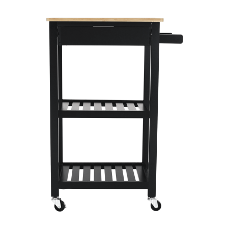 Cărucior de servire, natural/negru, ARETE [14]