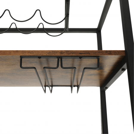 Cărucior de servire, stejar smoke / negru, SILVIUS [10]