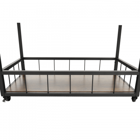 Cărucior de servire, stejar smoke / negru, SILVIUS [9]