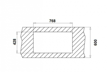 Chiuveta bucatarie Pyramis Ecoline ASPECT, 788x448mm, adancime 140mm, orientare cuva dreapta, montare pe blat, finisaj anti zgariere [1]