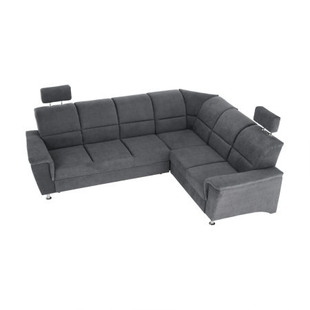 Colţar extensibil, material textil gri, model dreapta, SANTIAGO [17]