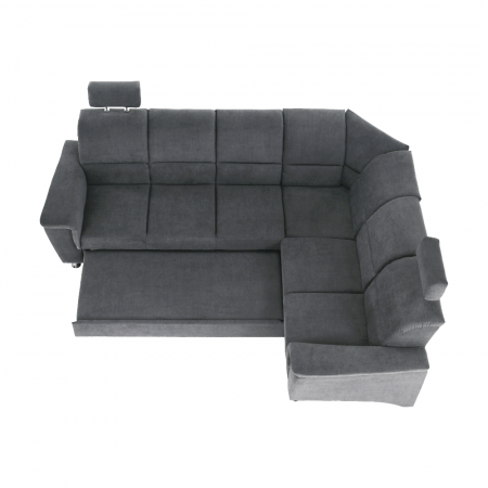 Colţar extensibil, material textil gri, model dreapta, SANTIAGO [19]