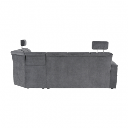 Colţar extensibil, material textil gri, model dreapta, SANTIAGO [8]