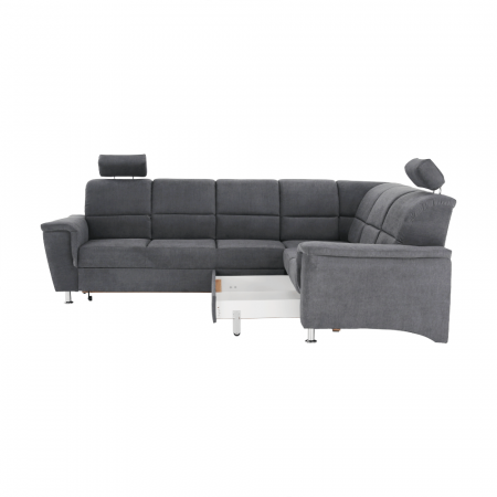Colţar extensibil, material textil gri, model dreapta, SANTIAGO [14]