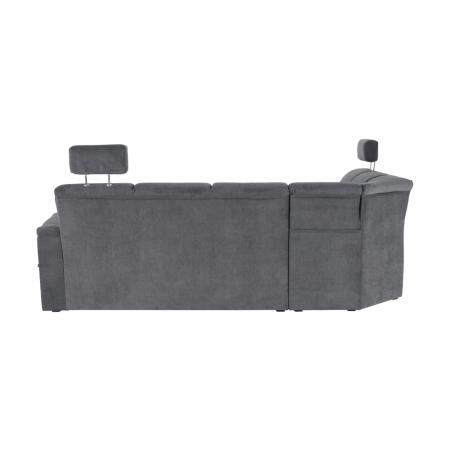 Colţar extensibil, material textil gri, model dreapta, SANTIAGO [7]