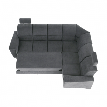 Colţar extensibil, material textil gri, model dreapta, SANTIAGO [18]