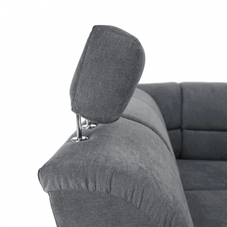 Colţar extensibil, material textil gri, model stânga, SANTIAGO [3]