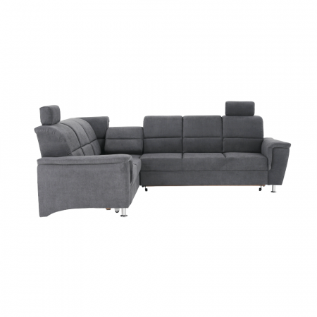 Colţar extensibil, material textil gri, model stânga, SANTIAGO [10]