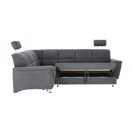Colţar extensibil, material textil gri, model stânga, SANTIAGO [12]