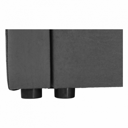 Coltar extensibil modern, cu spatiu depozitare, universal, stanga-dreapta, stofa gri/negru, 219x139 cm, Bortis Impex [2]