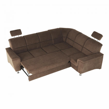 Colţar extensibil, textil maro, dreapta,, SANTIAGO [2]