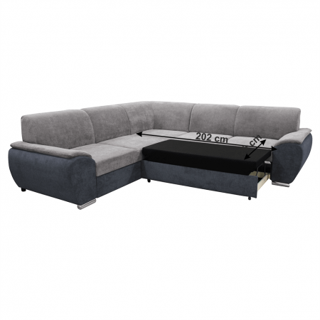 Colţar, gri închis/gri, model stânga, EMILY [6]