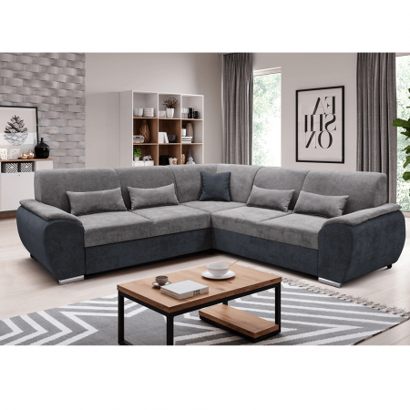 Colţar, gri închis/gri, model stânga, EMILY [4]