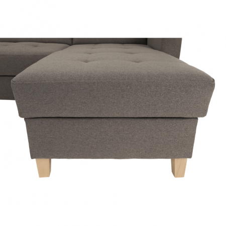 Colţar, gri maroniu Taupe, model dreapta, BRIDGET [8]