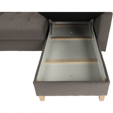 Colţar, gri maroniu Taupe, model dreapta, BRIDGET [9]