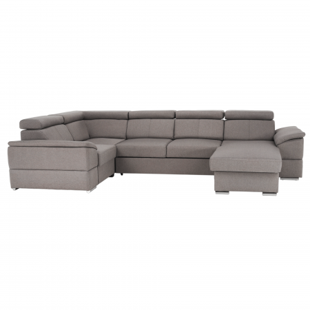 Living - Colţar, gri maroniu Taupe, model dreapta, SEGORIA ROH U