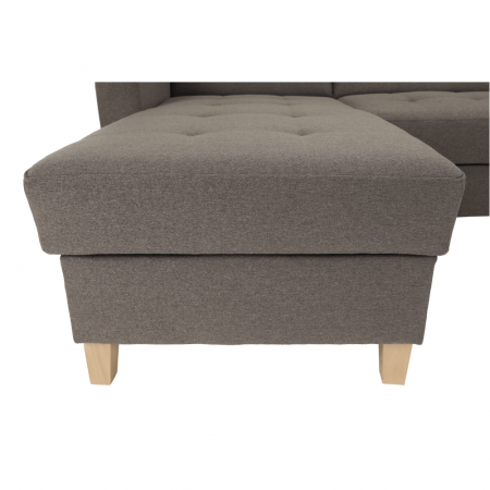 Colţar, gri maroniu Taupe, model stânga, BRIDGET [9]