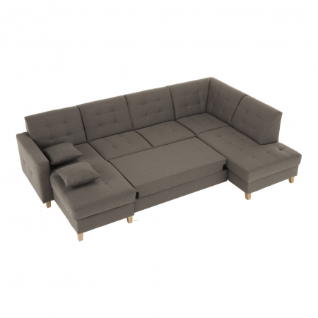 Colţar, gri maroniu Taupe, model stânga, BRIDGET [8]