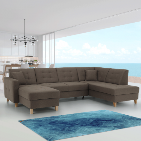 Colţar, gri maroniu Taupe, model stânga, BRIDGET [4]