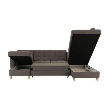 Colţar, gri maroniu Taupe, model stânga, BRIDGET [6]