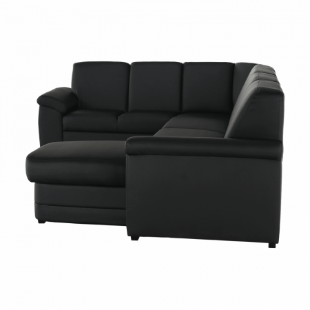 Colţar în formă de U, piele ecologică neagră, model dreapta, BITER U [12]