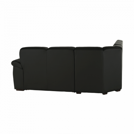 Colţar în formă de U, piele ecologică neagră, model stânga, BITER U [21]