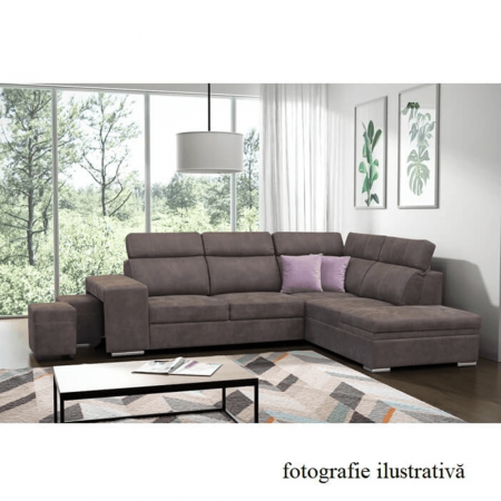 colţar, material maro/violet deschis, dreapta, LANZA [1]
