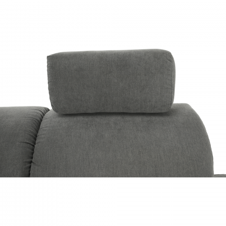 Colţar mic, piele ecologică alb/material textil gri, model stânga, SANTIAGO [3]