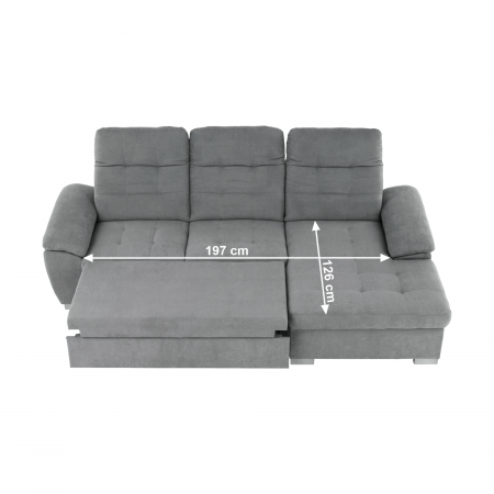 Colţar, muştar ţesătură gri, dreapta, EVANGELIN [12]