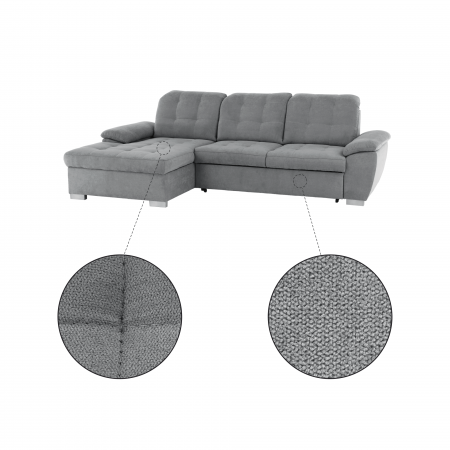 Colţar, muştar ţesătură, gri, stânga, EVANGELIN [14]