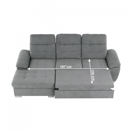 Colţar, muştar ţesătură, gri, stânga, EVANGELIN [12]