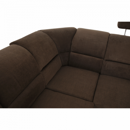 Colţar, piele ecologică maro/material textil maro, SANTIAGO U MARE [6]