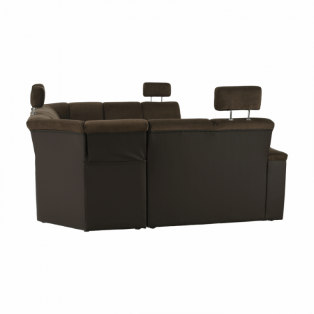 Colţar, piele ecologică maro/material textil maro, SANTIAGO U MARE [15]