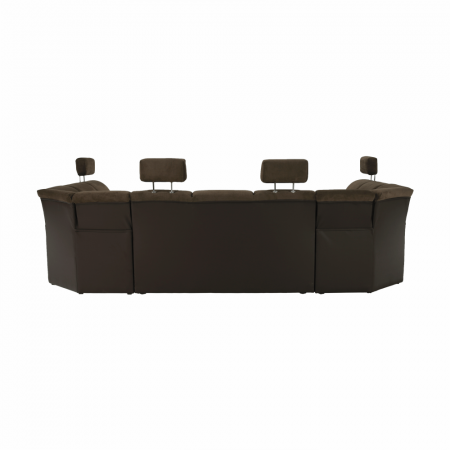 Colţar, piele ecologică maro/material textil maro, SANTIAGO U MARE [16]