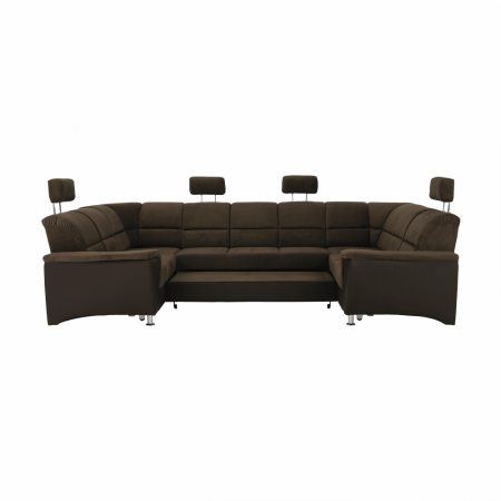 Colţar, piele ecologică maro/material textil maro, SANTIAGO U MARE [20]