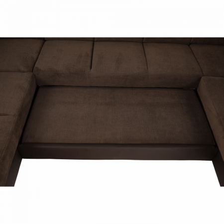 Colţar, piele ecologică maro/material textil maro, SANTIAGO U MARE [10]