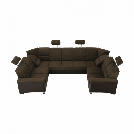 Colţar, piele ecologică maro/material textil maro, SANTIAGO U MARE [23]