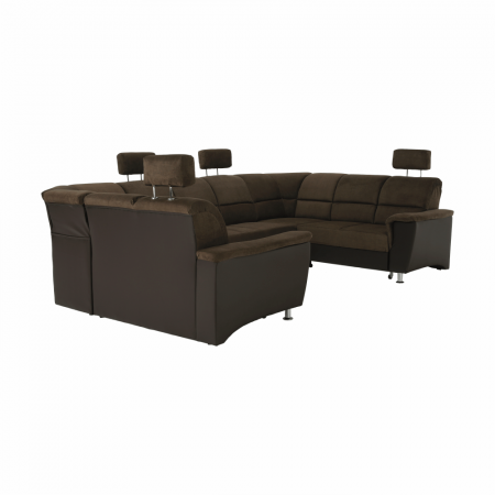 Colţar, piele ecologică maro/material textil maro, SANTIAGO U MARE [14]