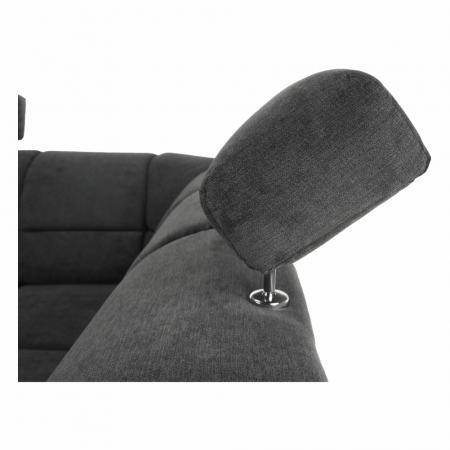 Colţar, piele ecologică negru/material, model dreapta, SANTIAGO U [6]