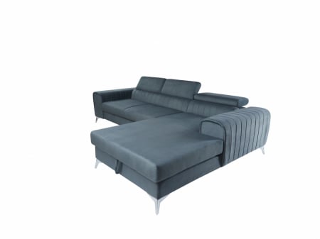 Coltar ultramodern , extensibil , cu lada ,gri sau peste 100 de culori la comanda, cu lada in partea dreapta sau stanga [5]
